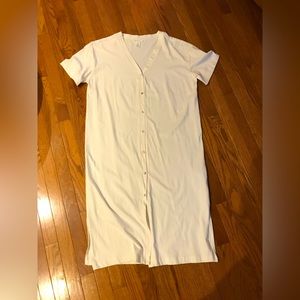 H&M medium off-white dress. Never worn. Like new. Button down. G